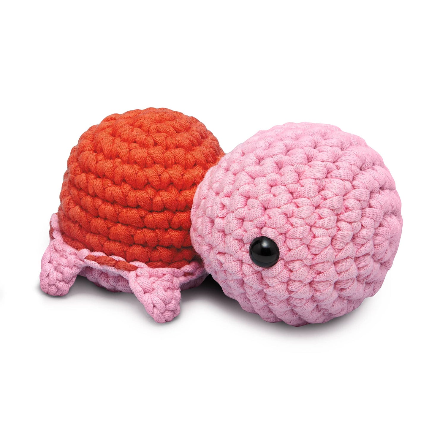 Emilio the Turtle Pink Beginner Crochet Kit - The Woobles