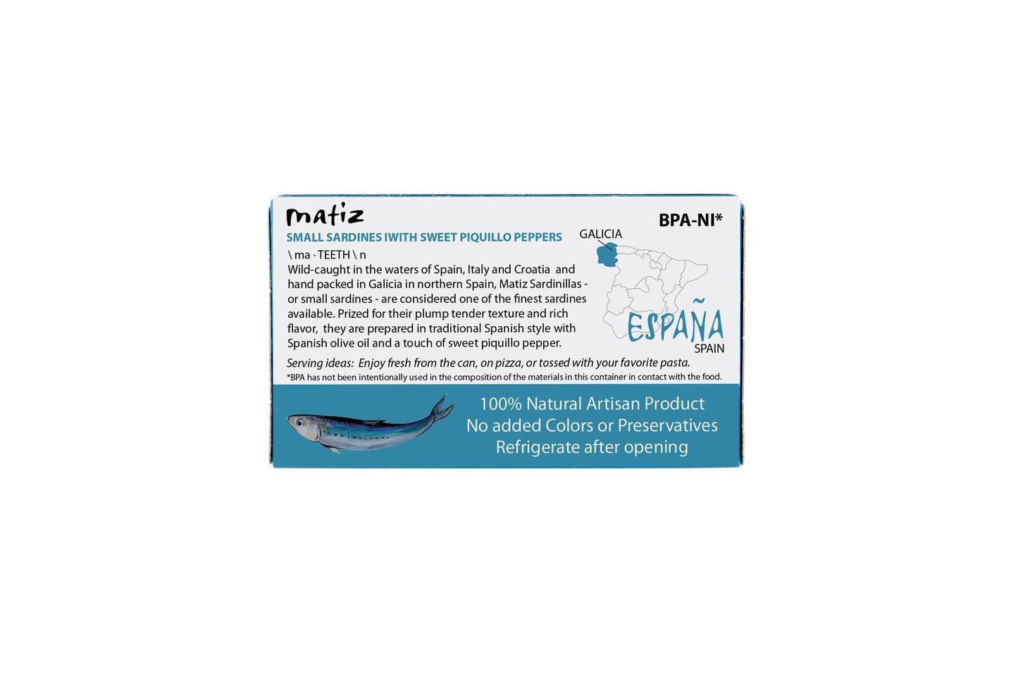 Matiz Sardinillas with Piquillo - 3oz Tin