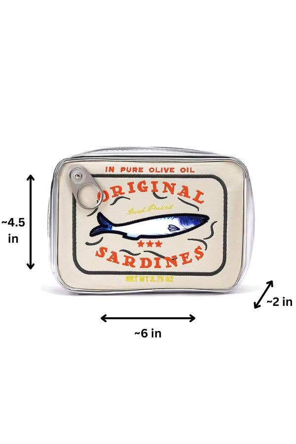 Sardine's Tin Can Cream Gift Cosmetic Bag