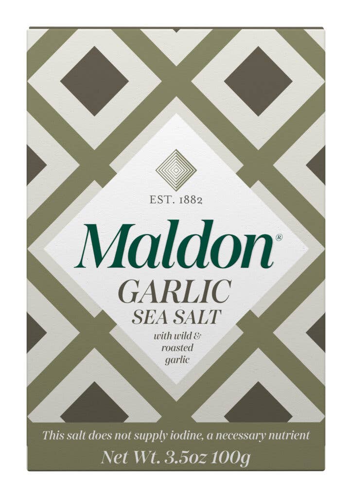 Garlic Sea Salt by Maldon, 100g