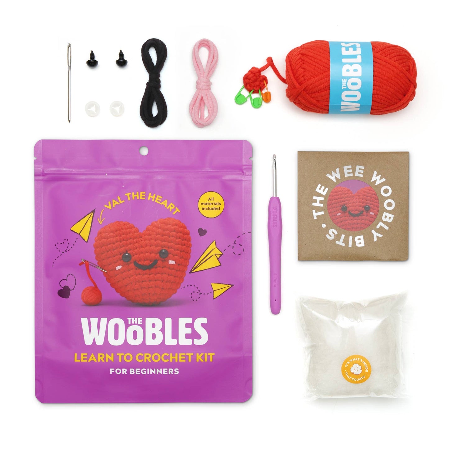 Val the Heart Beginner Crochet Kit - The Woobles