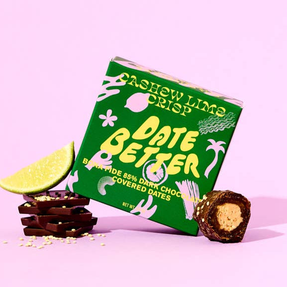 Cashew Lime Crisp- Chocolate Covered Dates