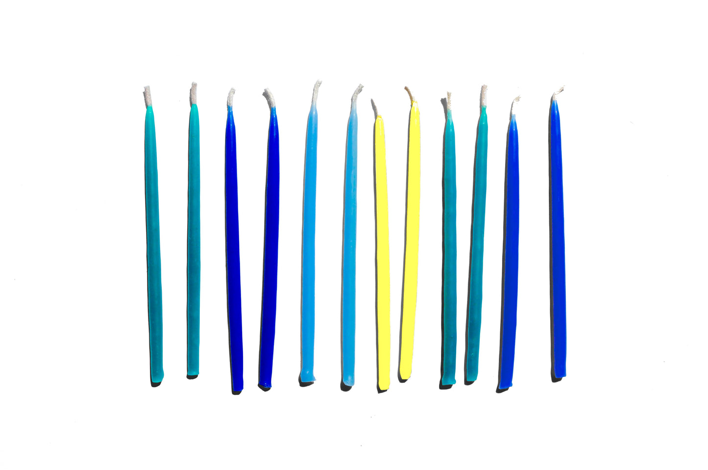 100% Beeswax Hand-Dipped Birthday Candles: Rainbow