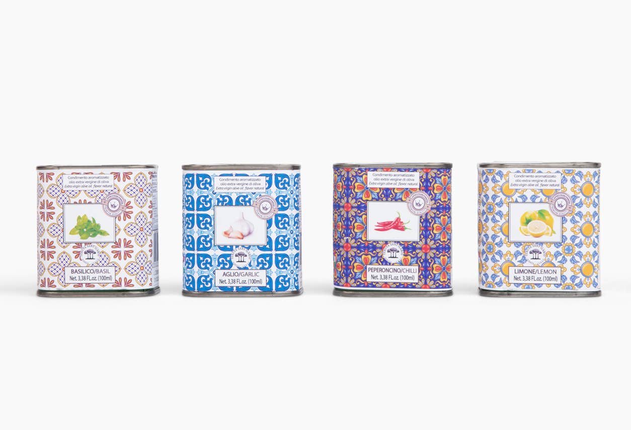 Italian Infused Extra Virgin Olive Oil in Tin - 100ml: Chili