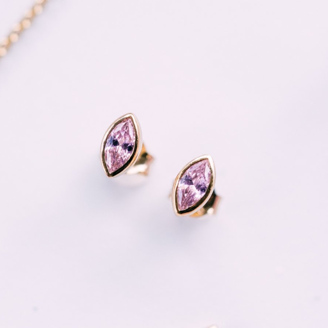 Joanne Stud Earrings (Pink)