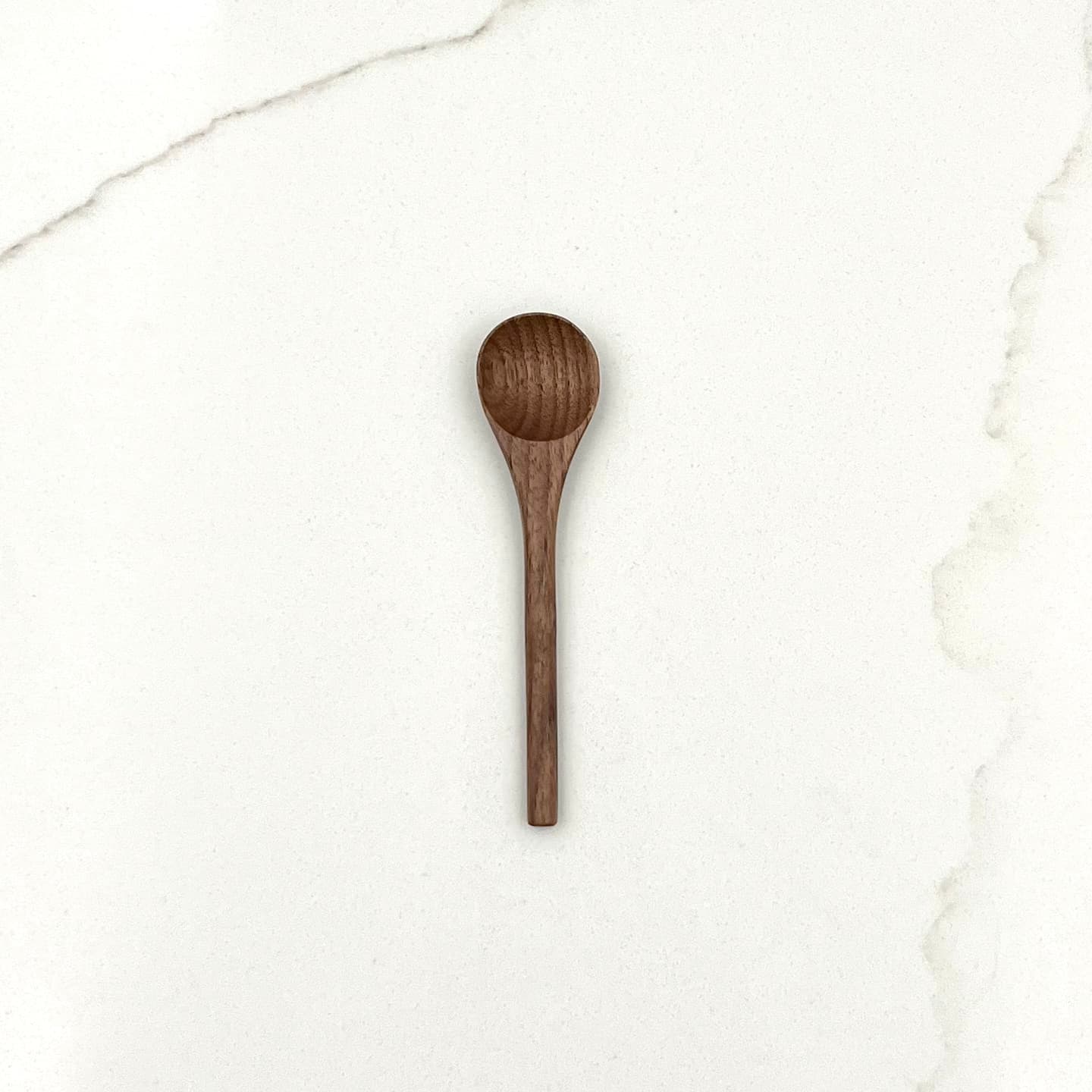 4" Walnut Wood Tiny Spoon - Kitchen Serving Spoon