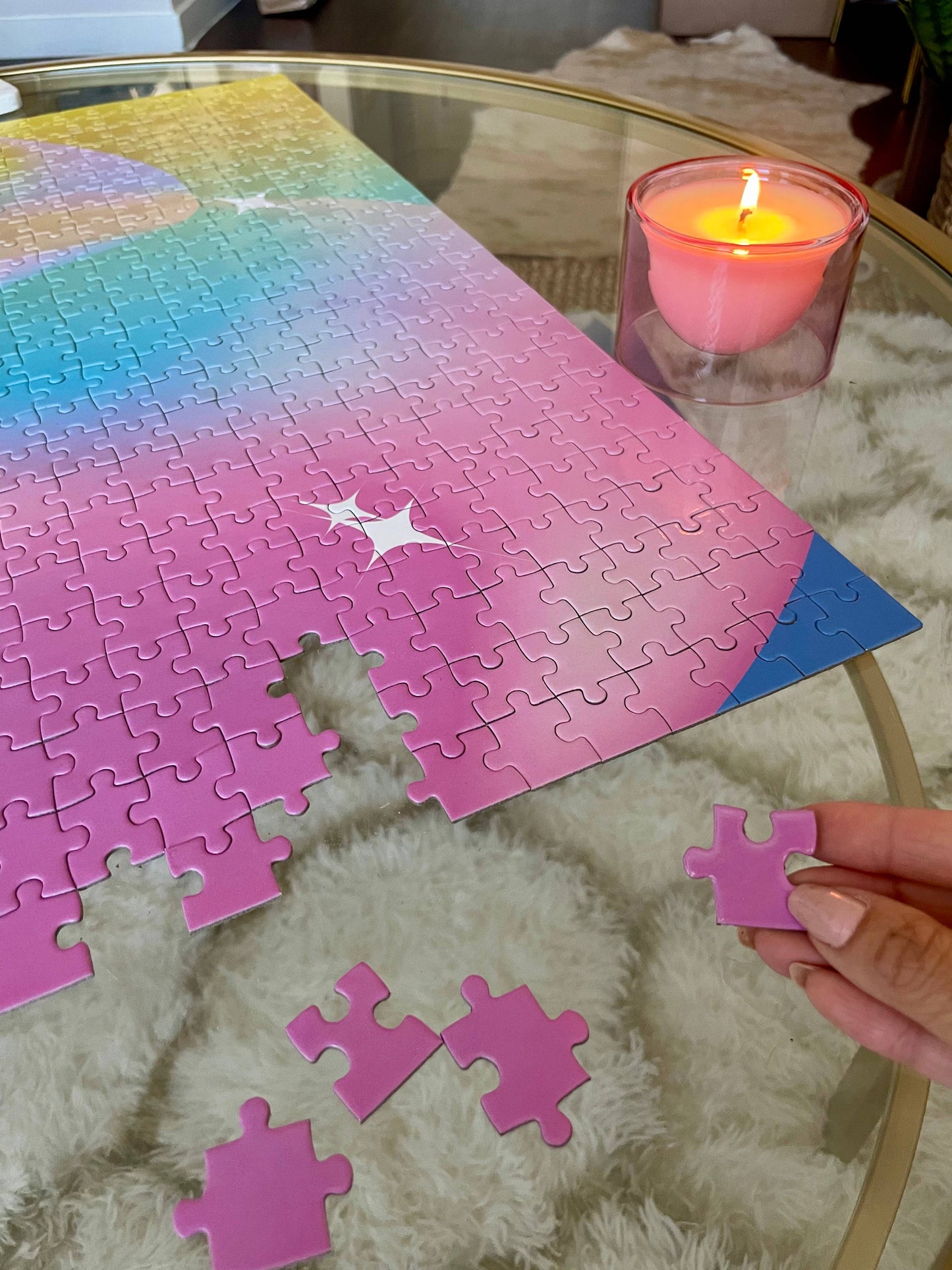 Champagne on The Brain | Soy-Wax Candle, Toxic Free, Reusable Pink Vessel, No label