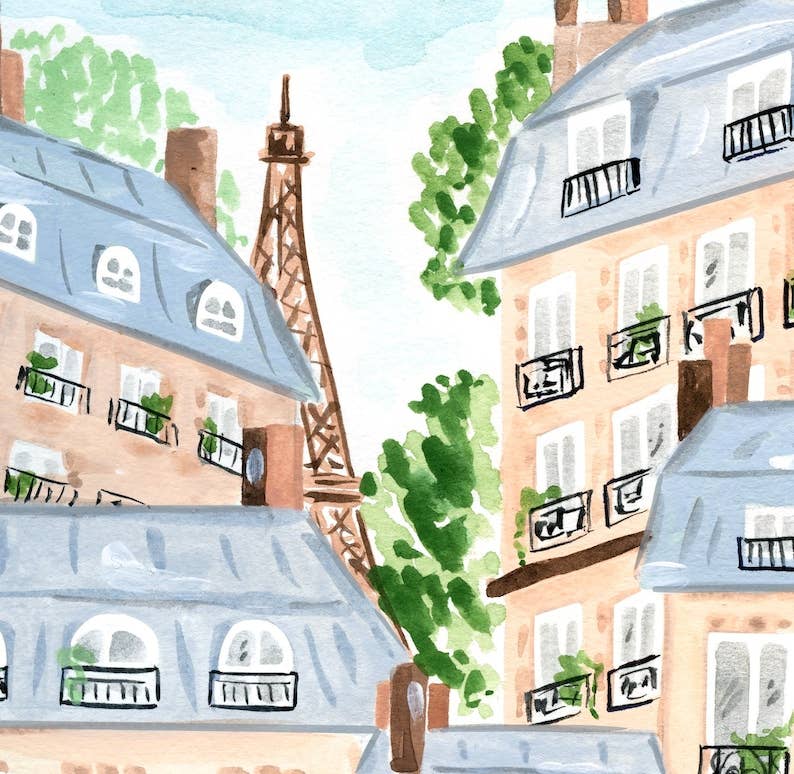Sabina Fenn Parisian Buildings Art Print 8x10