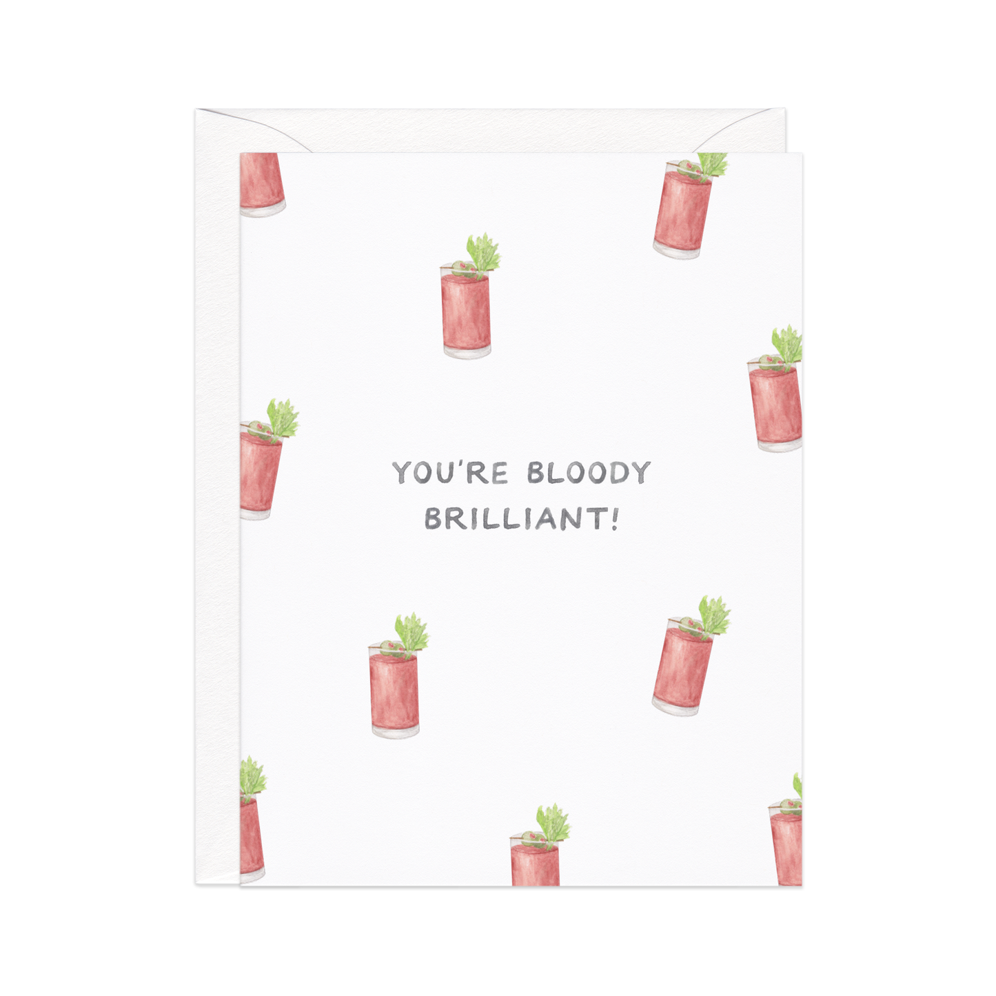 Bloody Brilliant — Cocktail Pun Congrats / Graduation Card