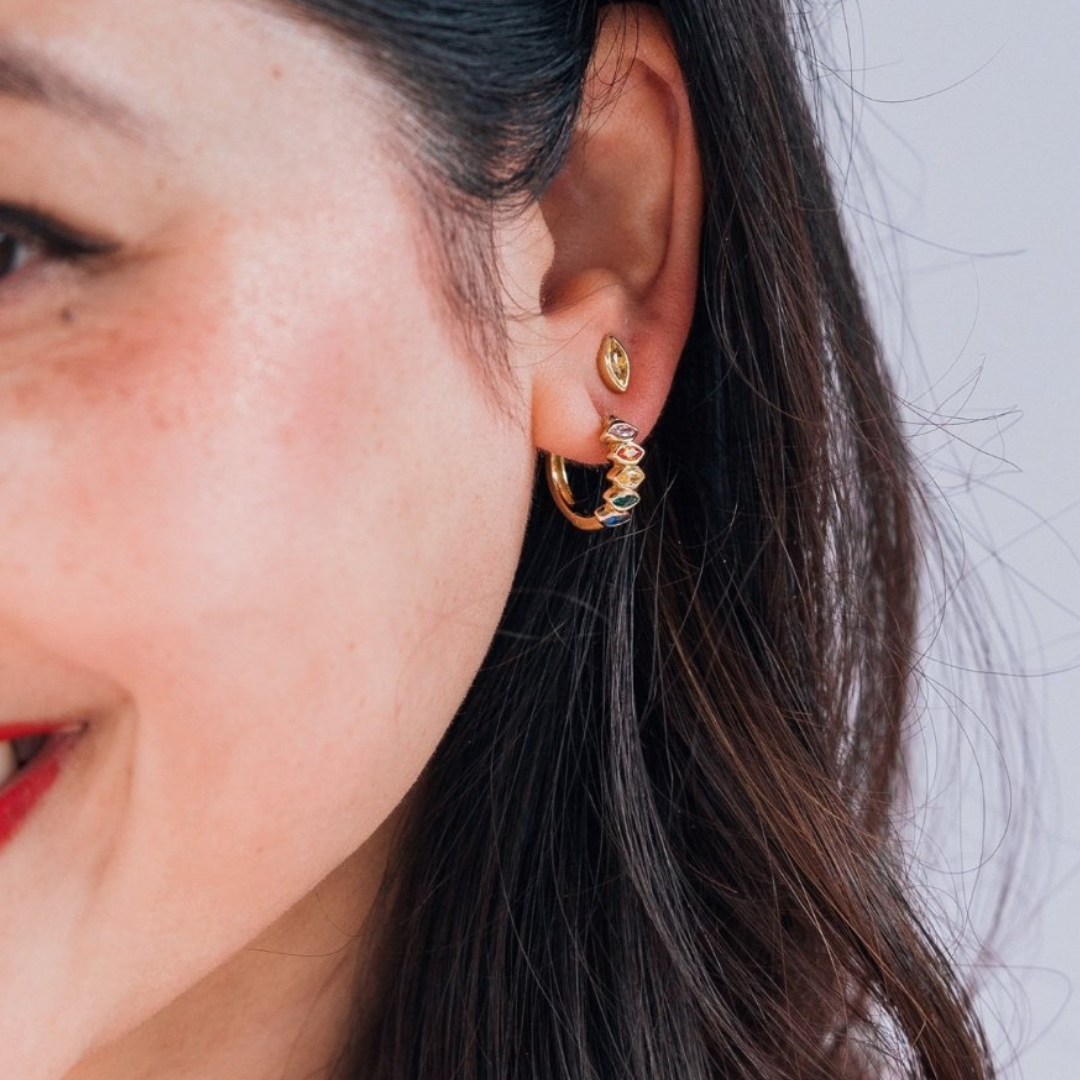 Olivia Stud Earrings (Yellow)