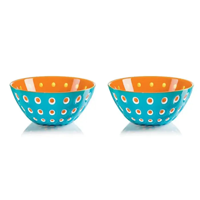Le Murrine Set of 2 Small Bowls : Blue/Orange