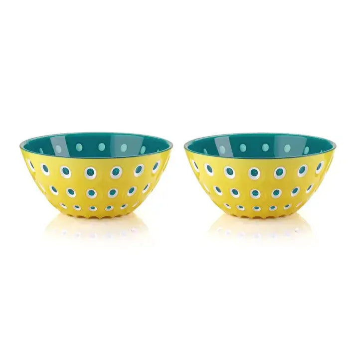 LE MURRINE Set of 2 Small Bowls : Grey/Yellow / 2,2x4,92x4,92 in.
