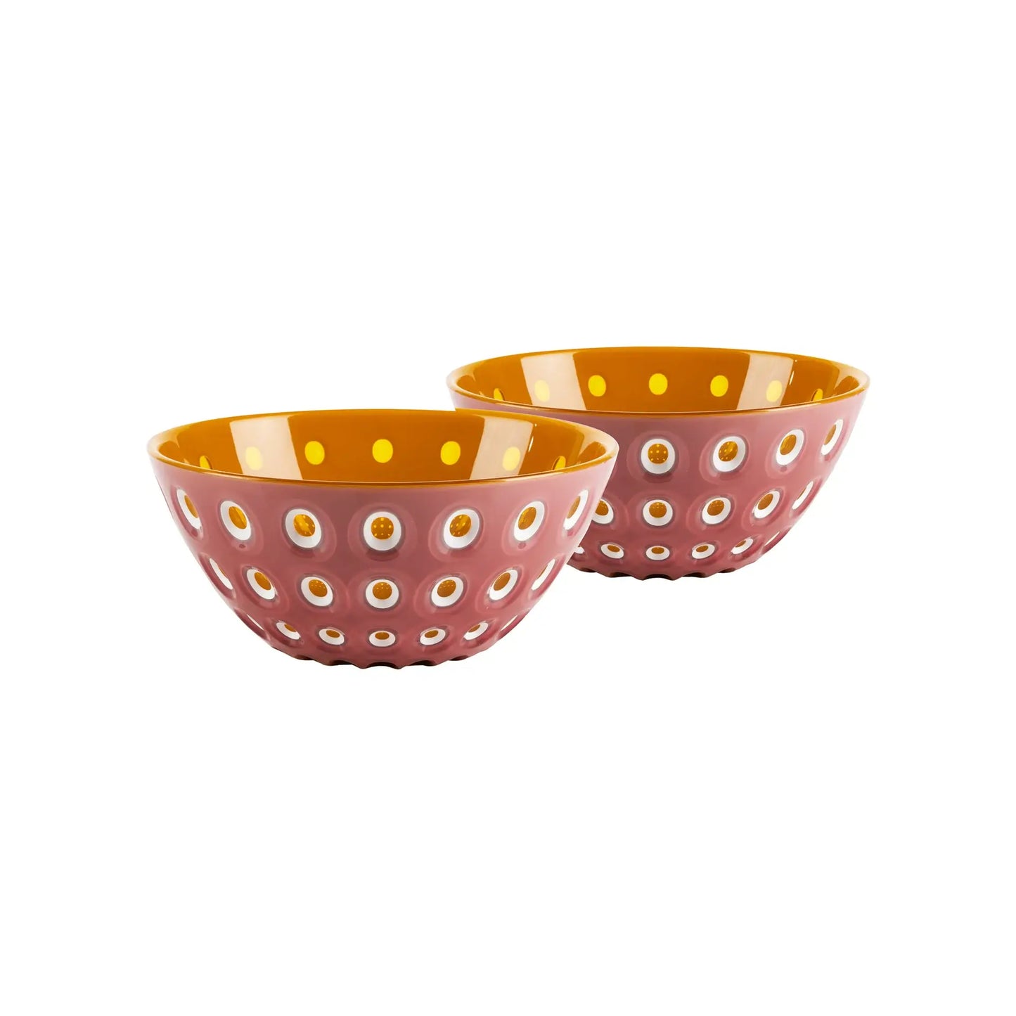 LE MURRINE Set of 2 Small Bowls : Grey/Yellow / 2,2x4,92x4,92 in.