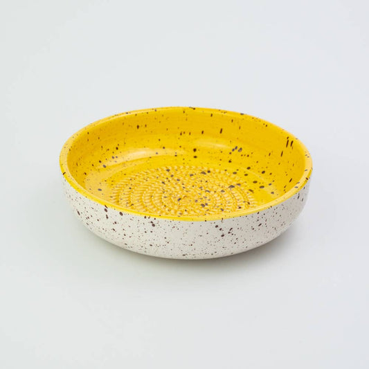 Handmade Ceramic Grater Bowl Yellow