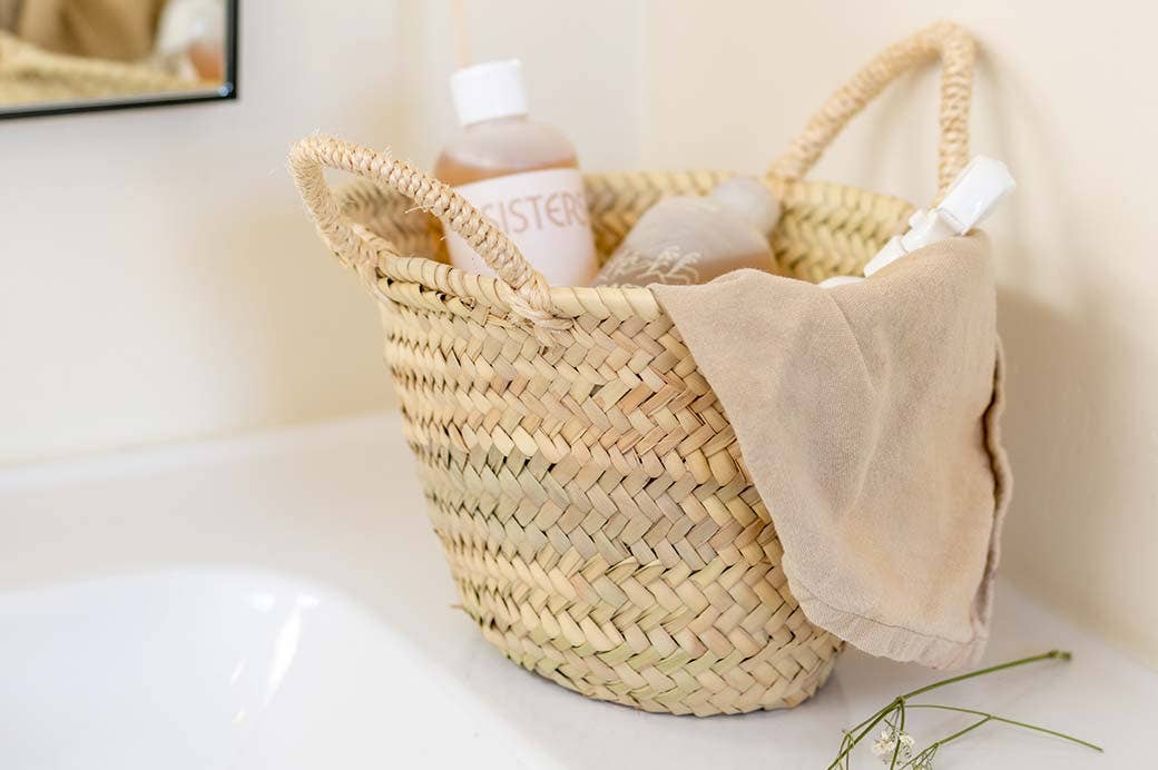 Small Natural Straw Basket
