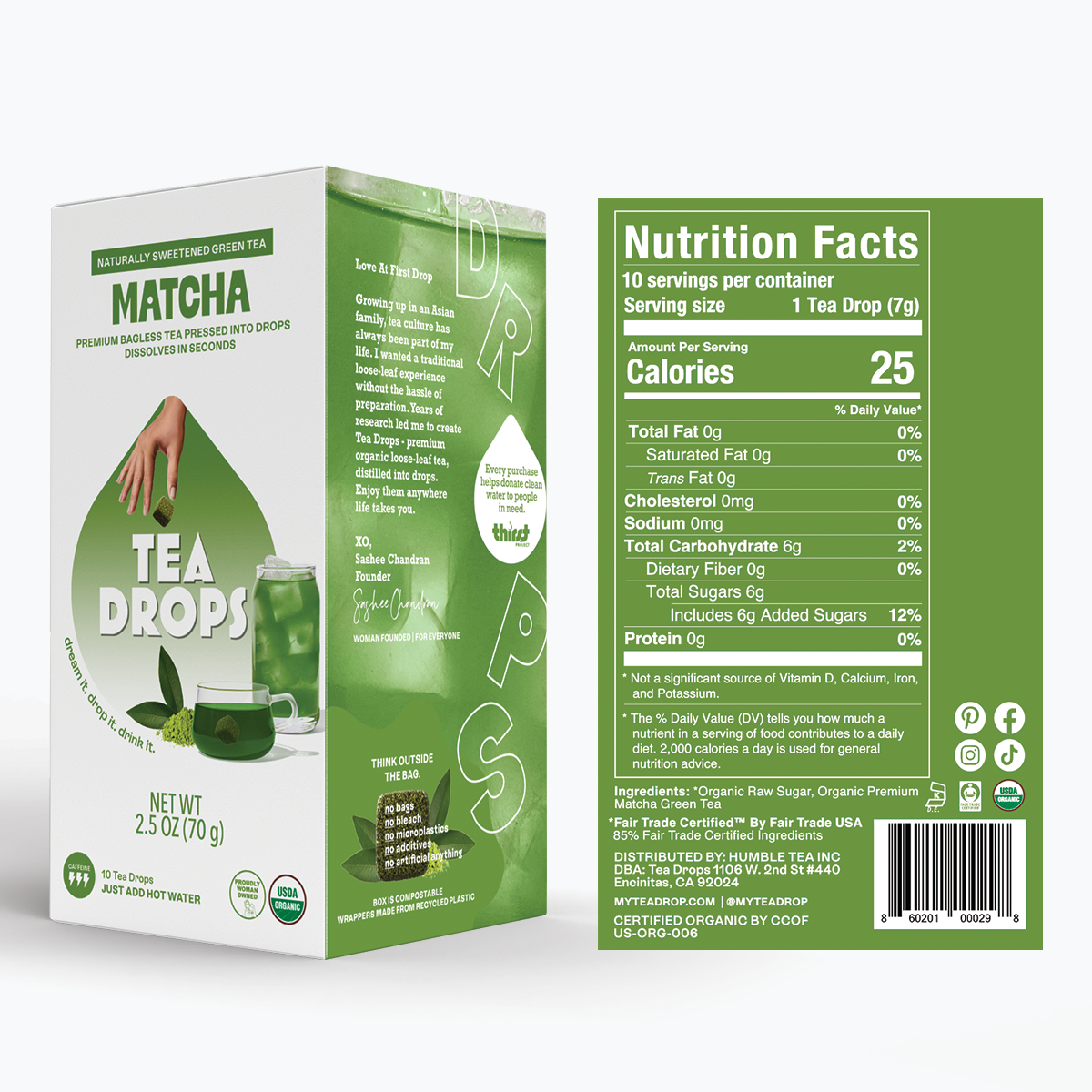 Matcha Green Tea Box - 10ct