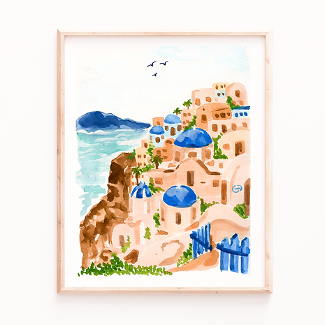 Sabina Fenn Greek Coast Art Print 8x10