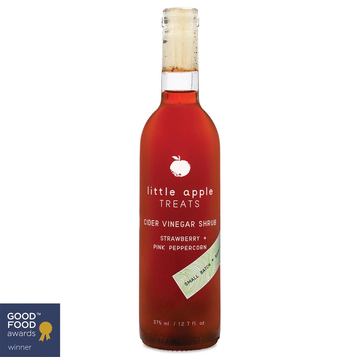 Strawberry Pink Peppercorn Cocktail Shrub—with fresh fruit!