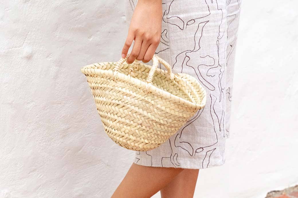 Small Natural Straw Basket