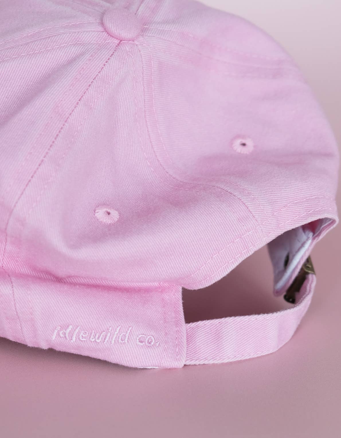 Spritz Cocktail Embroidered Hat, Pale Pink