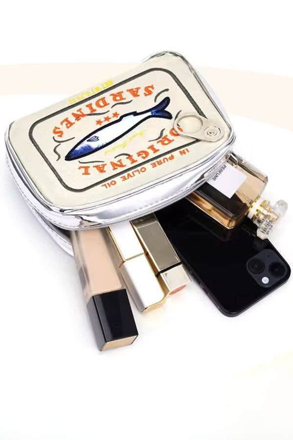 Sardine's Tin Can Pink Gift Cosmetic Bag