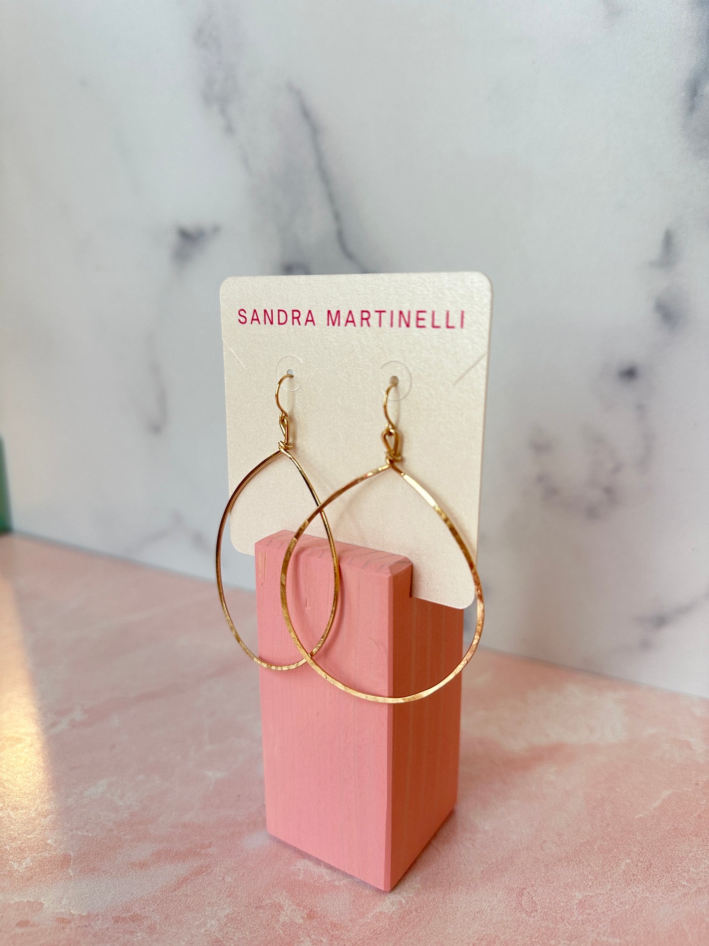 Laguna Hammered Hoop Earrings (14K Gold Filled)