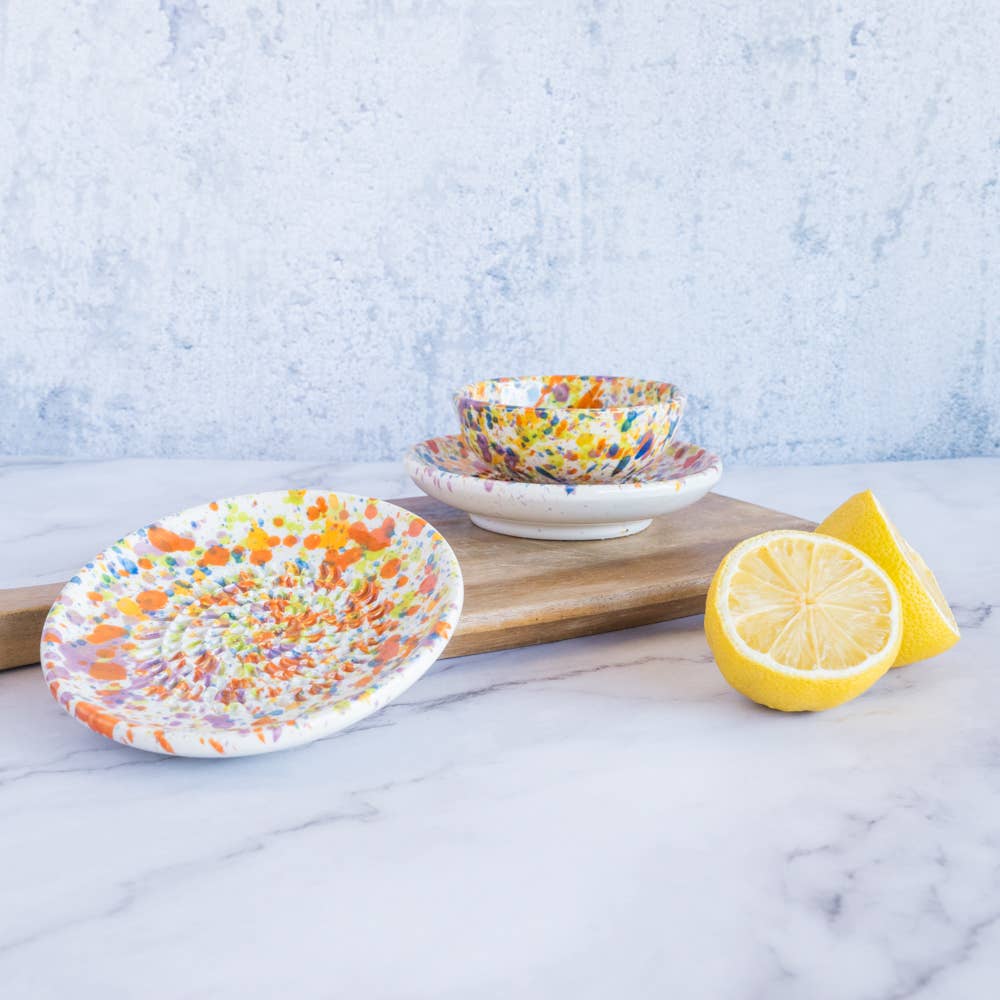 Handmade Ceramic Grater Dish Confetti