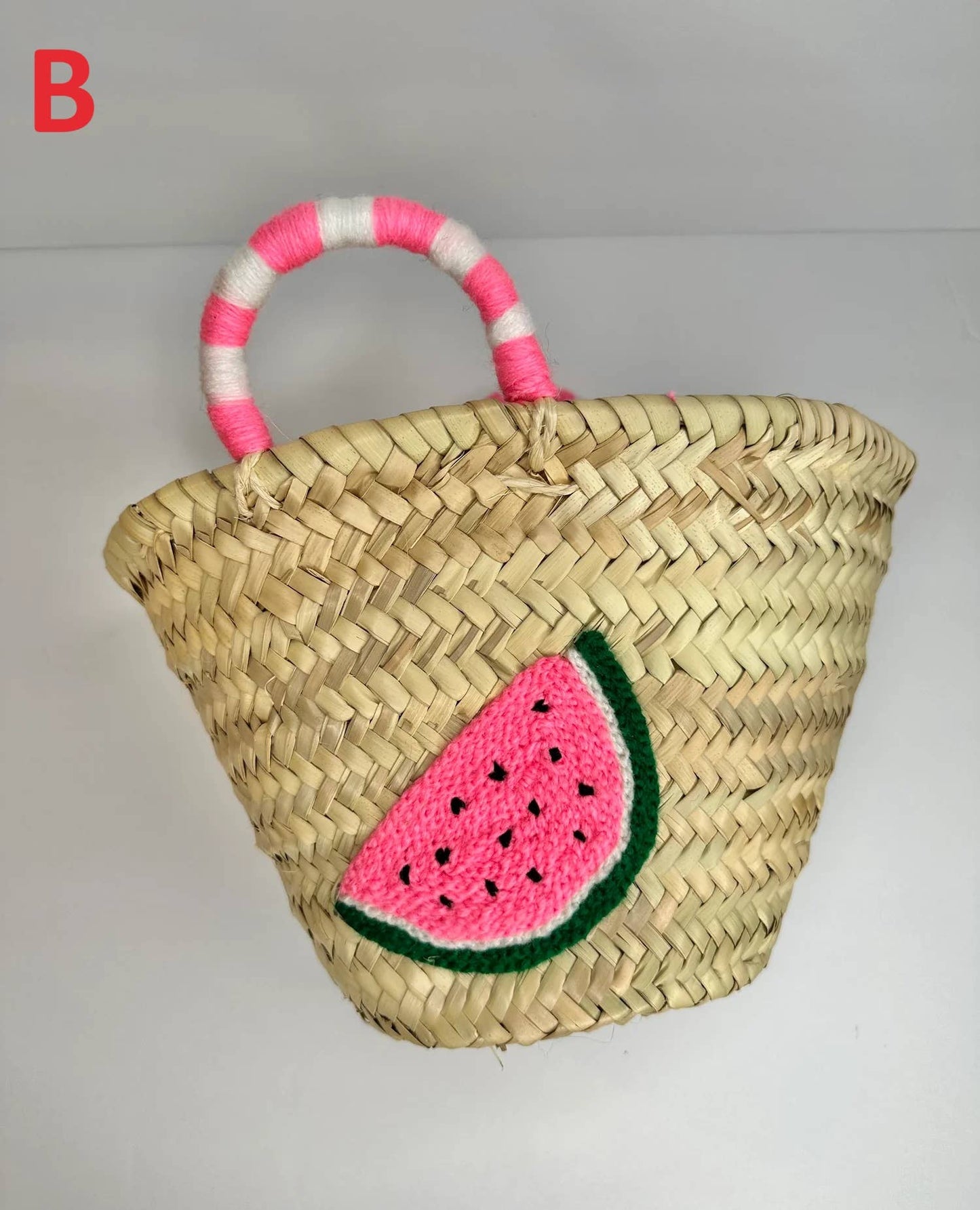Small Watermelon Natural Straw Basket