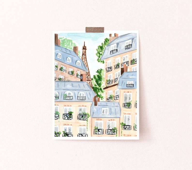 Sabina Fenn Parisian Buildings Art Print 8x10
