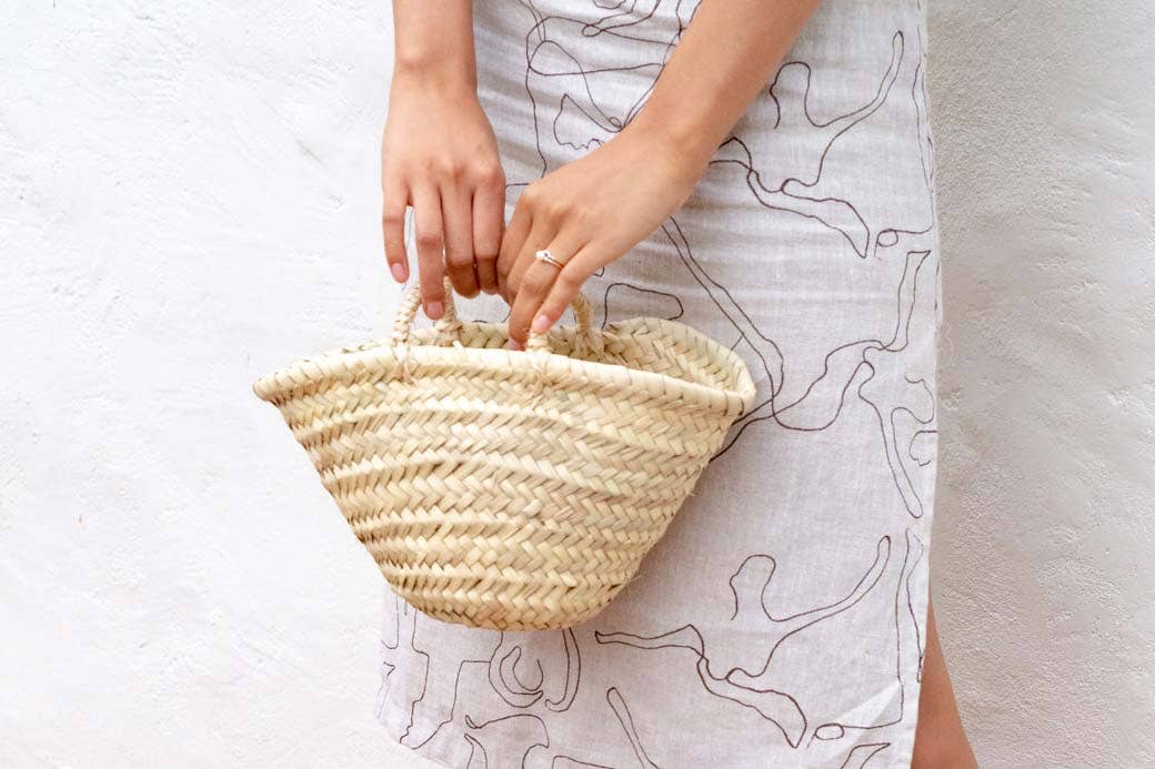 Small Natural Straw Basket