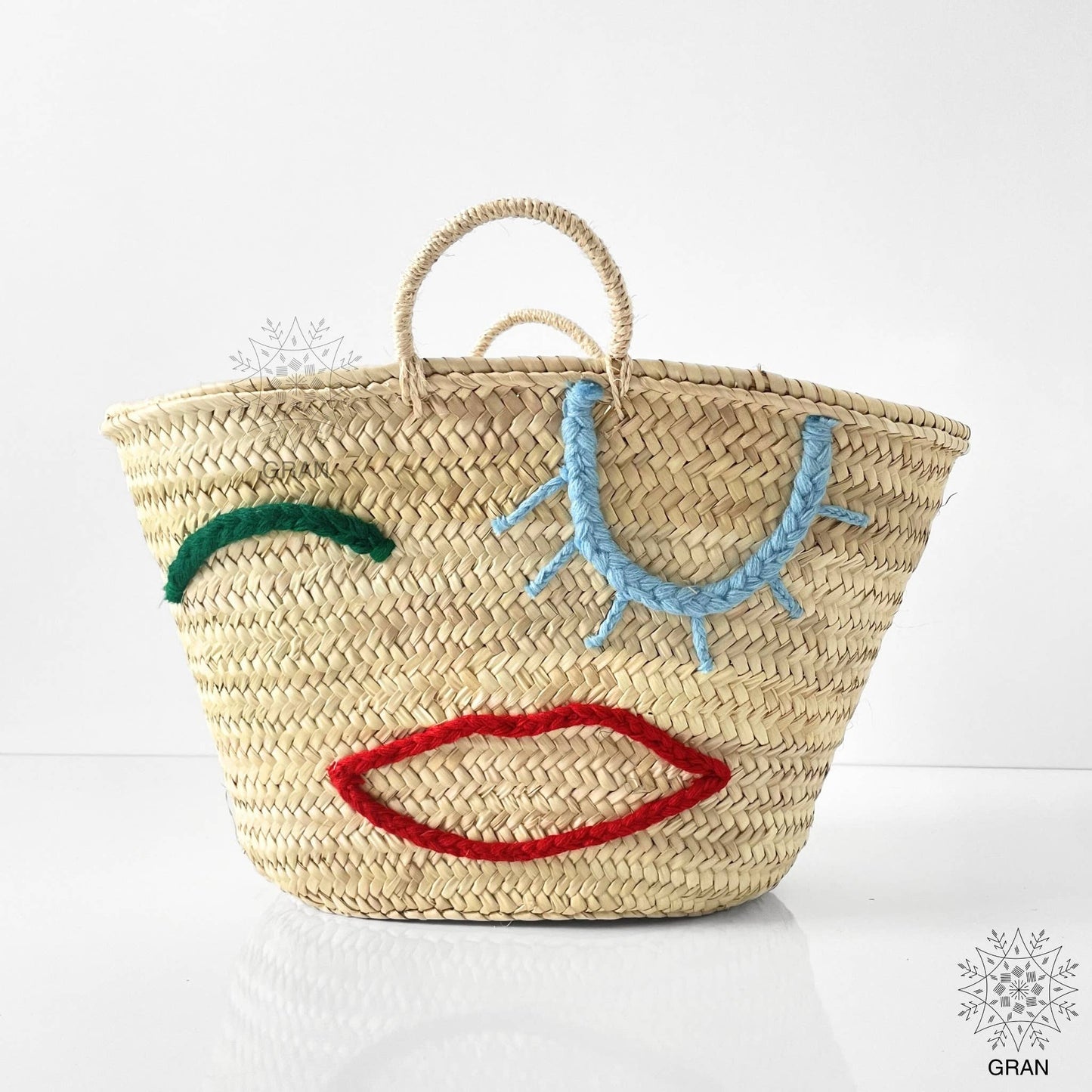 Handmade Farmers Market Basket Bag Wink