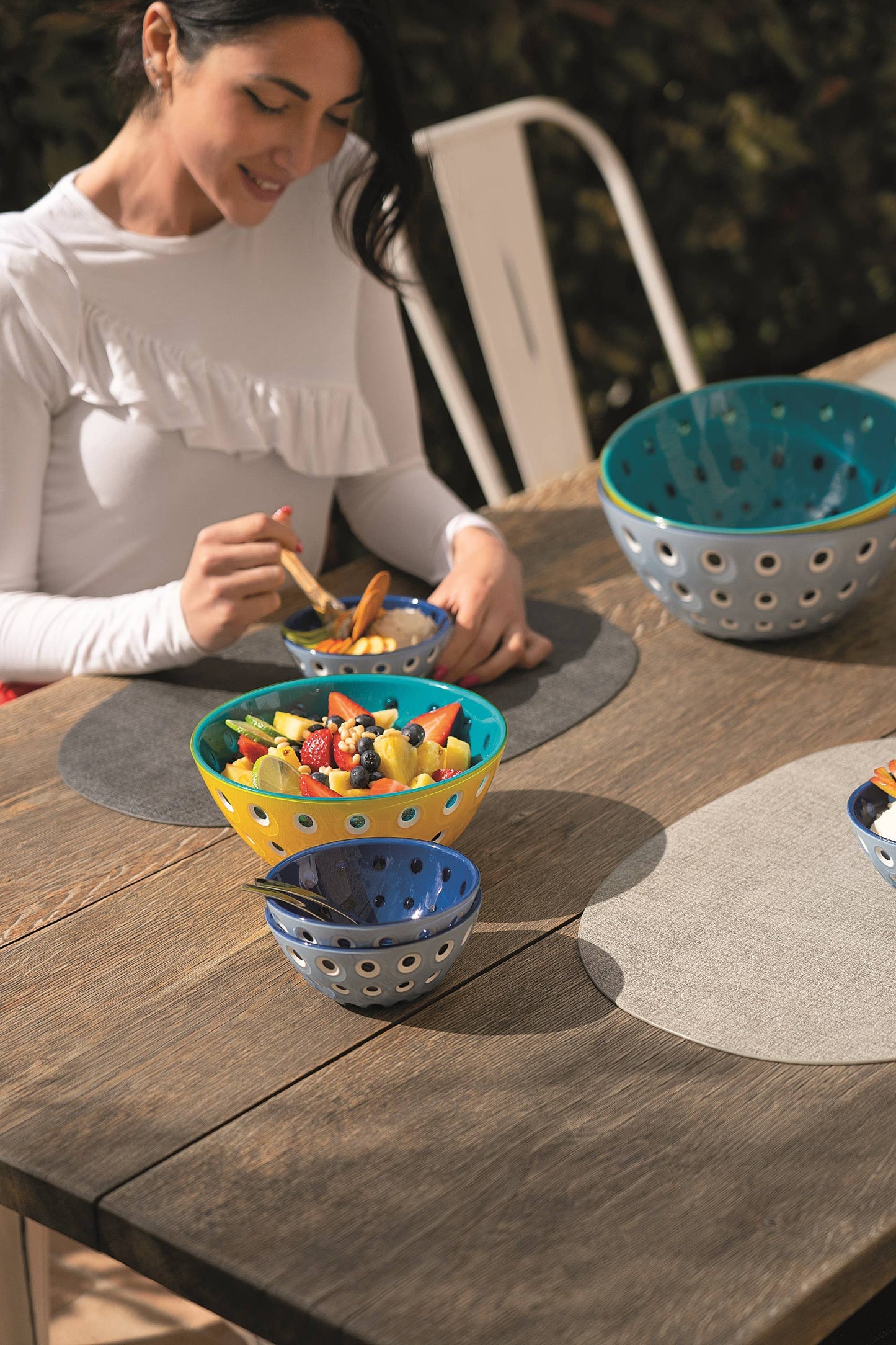 LE MURRINE Set of 2 Small Bowls : Grey/Yellow / 2,2x4,92x4,92 in.