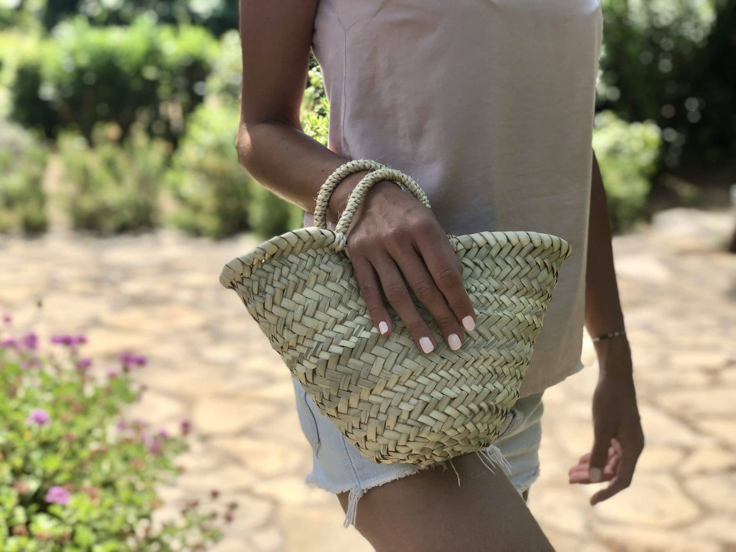 Small Natural Straw Basket