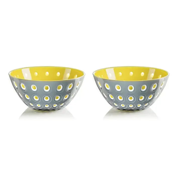 LE MURRINE Set of 2 Small Bowls : Grey/Yellow / 2,2x4,92x4,92 in.