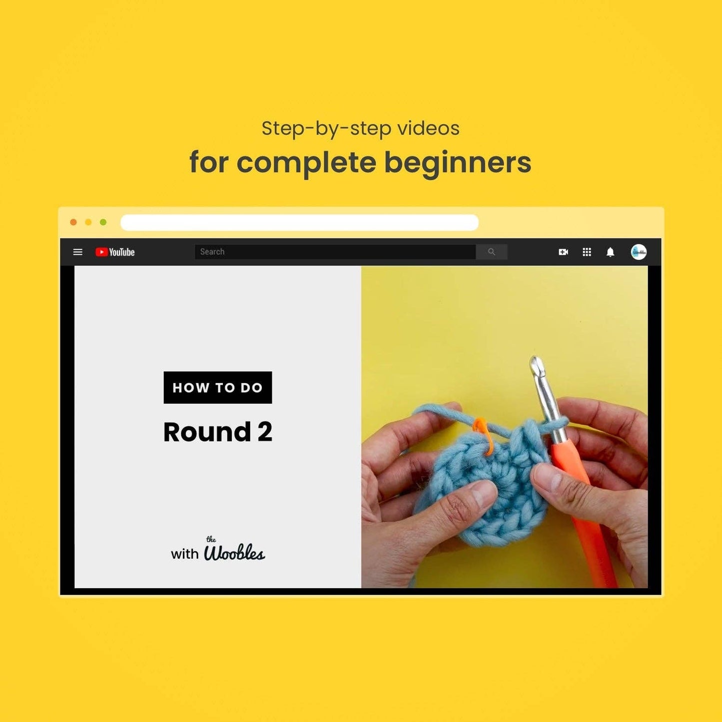Fred the Dinosaur Beginner Crochet Kit - The Woobles
