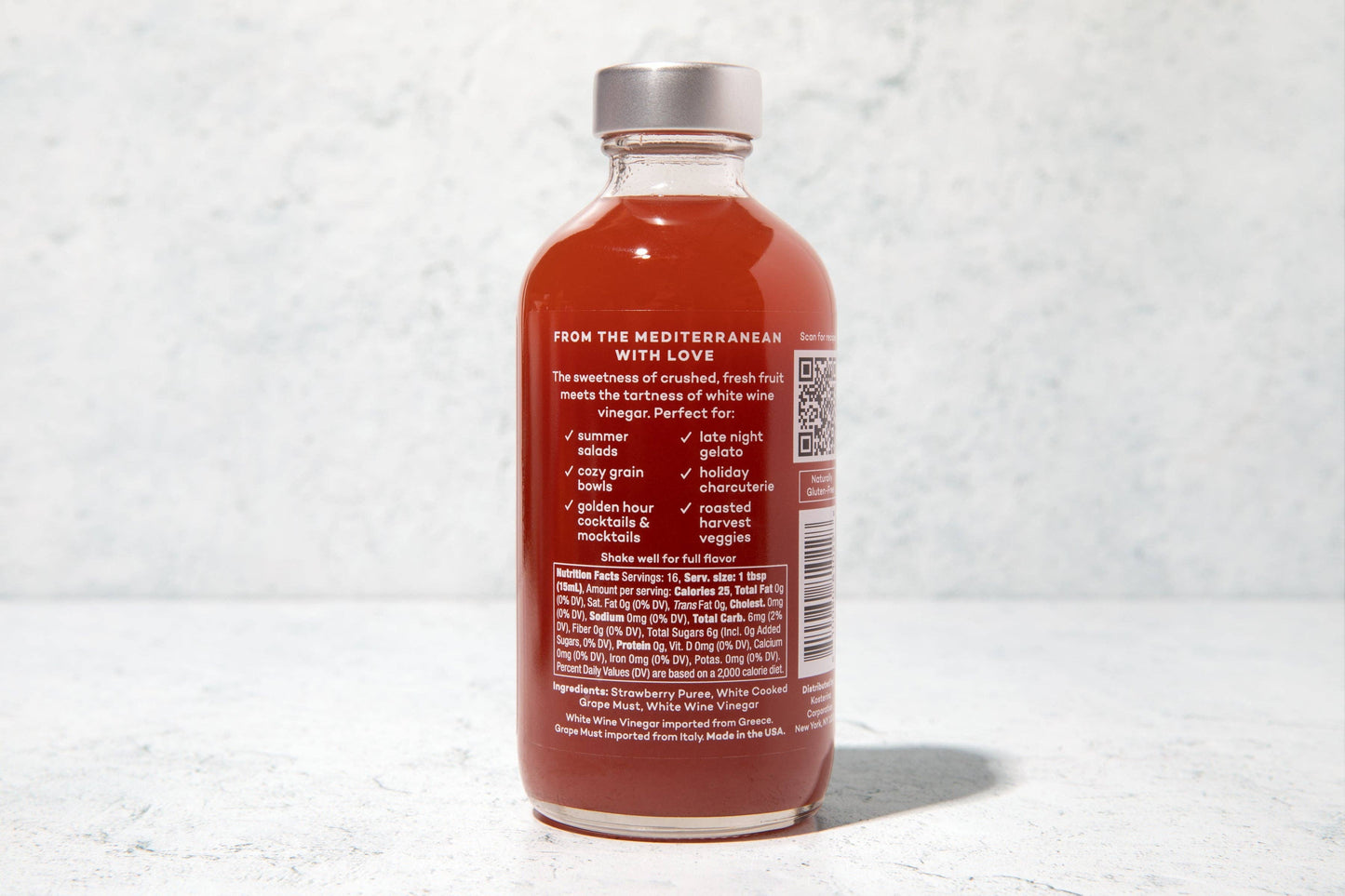 Crushed Strawberry Vinegar (8oz)