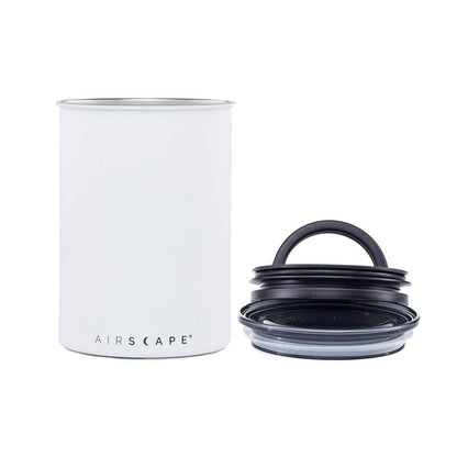 Airscape Classic Stainless Steel Canister: Chalk - Matte White / 4"