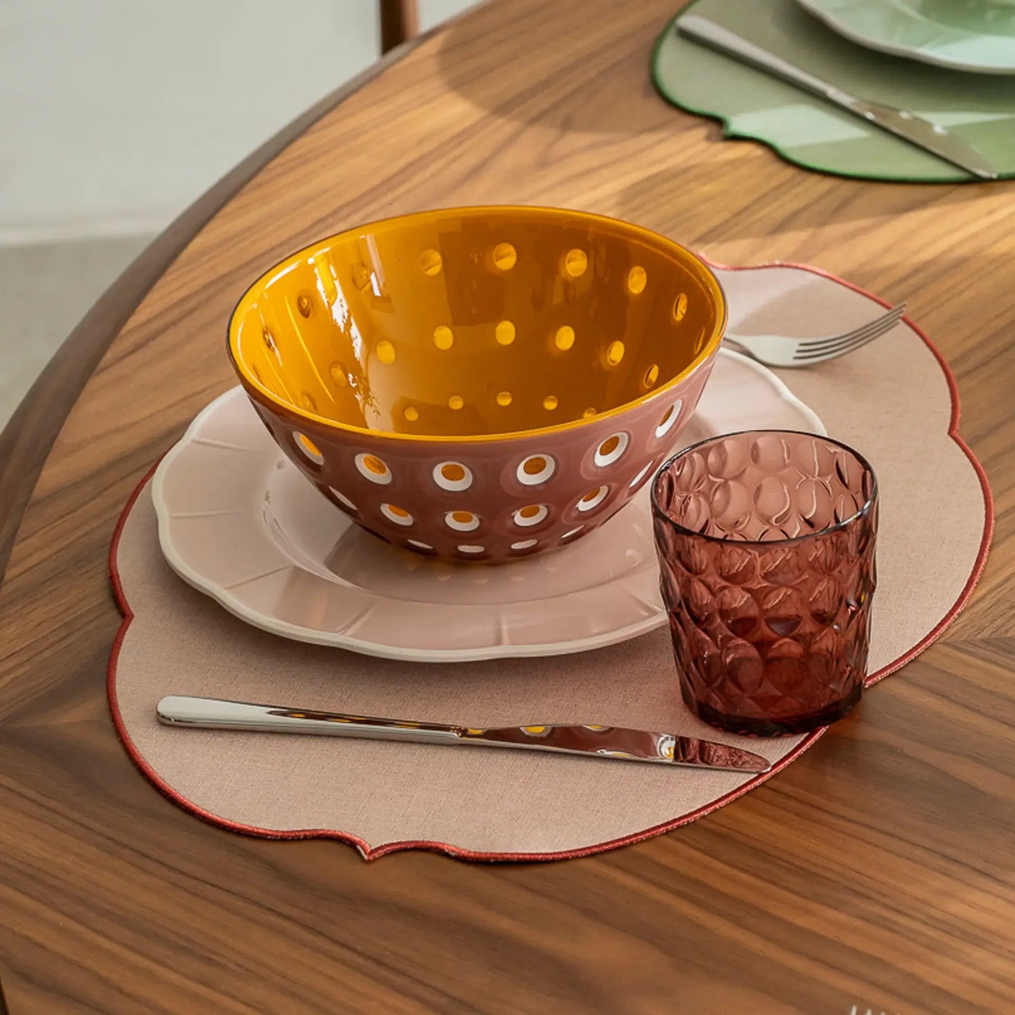 LE MURRINE Large Bowl : Mint/Salmon / 4,33x9,84x9,84 in.
