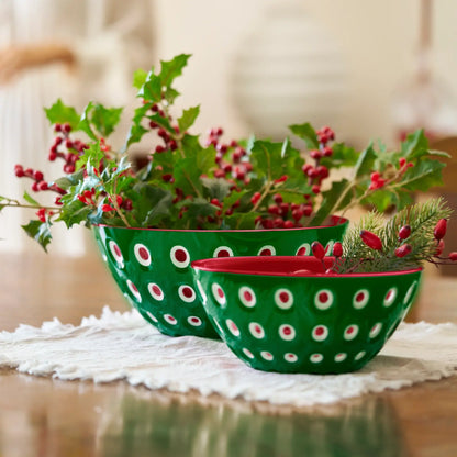LE MURRINE Large Bowl : Mint/Salmon / 4,33x9,84x9,84 in.