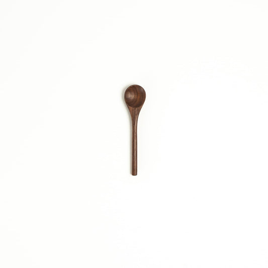 4" Walnut Wood Tiny Spoon - Kitchen Serving Spoon
