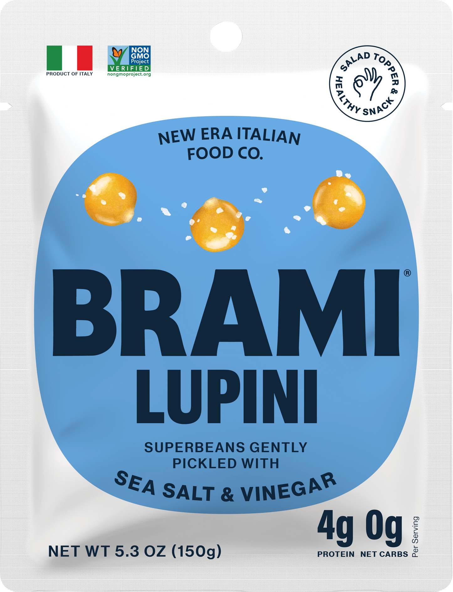 Italian Snacking Lupini Beans - Sea Salt & Vinegar (150g)