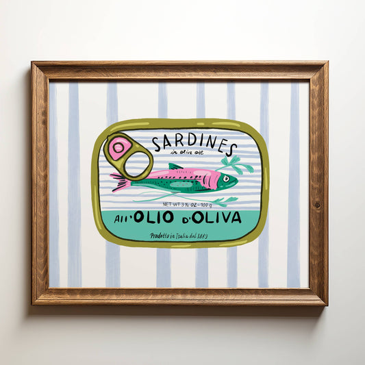 Sardine Can with Stripes - 8 x 10 Art Print