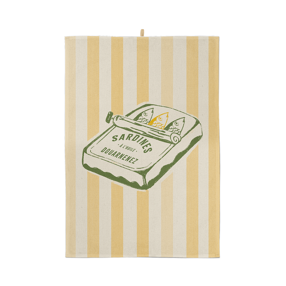 Sardine cotton tea towel: Blue
