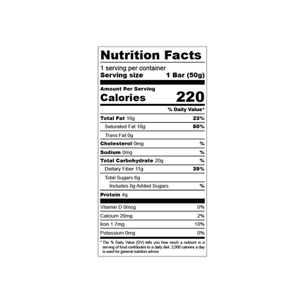 Date Sweetened Dark Chocolate - Espresso Crunch