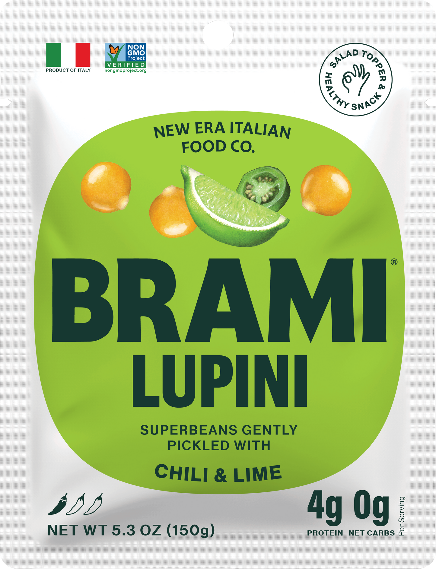 Italian Snacking Lupini Beans - Chili & Lime (150g)