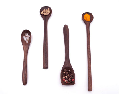 8’’ Walnut Wood Stirring Spoon - Kitchen Serving Utensil