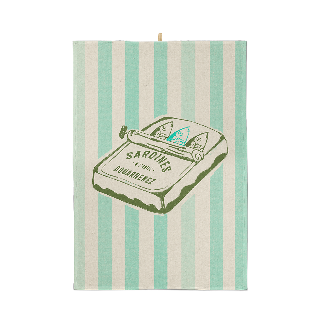Sardine cotton tea towel: Pink