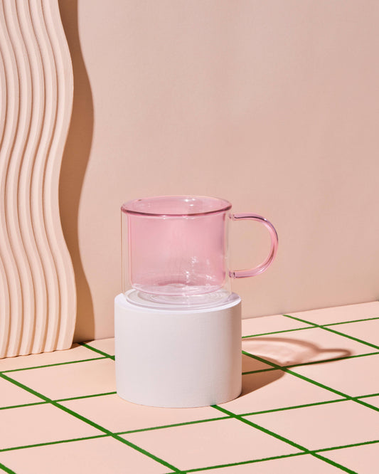 Poketo Double Wall Mug Pink