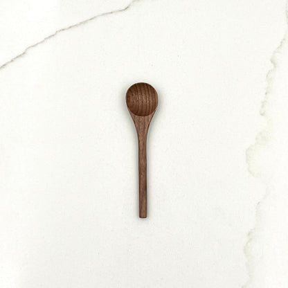 4" Walnut Wood Tiny Spoon - Kitchen Serving Spoon