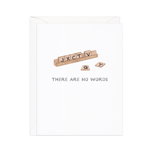There Are No Words — Scrabble Sympathy / Support Card